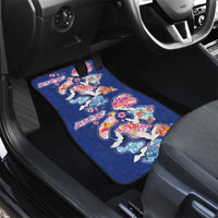 Hawaiian and Japanese Culture Together Car Mats Hawaiian Archipelago Shape Sea Animals LT03 - Polynesian Pride