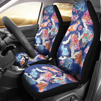 Hawaiian and Japanese Culture Together Car Seat Cover Hawaiian Archipelago Shape Sea Animals LT03 - Polynesian Pride