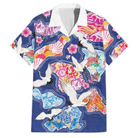 Hawaiian and Japanese Culture Together Family Matching Puletasi and Hawaiian Shirt Hawaiian Archipelago Shape Sea Animals LT03 Dad's Shirt - Short Sleeve Multicolor - Polynesian Pride
