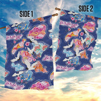 Hawaiian and Japanese Culture Together Garden Flag Hawaiian Archipelago Shape Sea Animals LT03 - Polynesian Pride