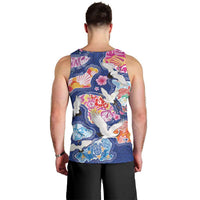 Hawaiian and Japanese Culture Together Men Tank Top Hawaiian Archipelago Shape Sea Animals LT03 - Polynesian Pride