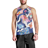 Hawaiian and Japanese Culture Together Men Tank Top Hawaiian Archipelago Shape Sea Animals LT03 - Polynesian Pride