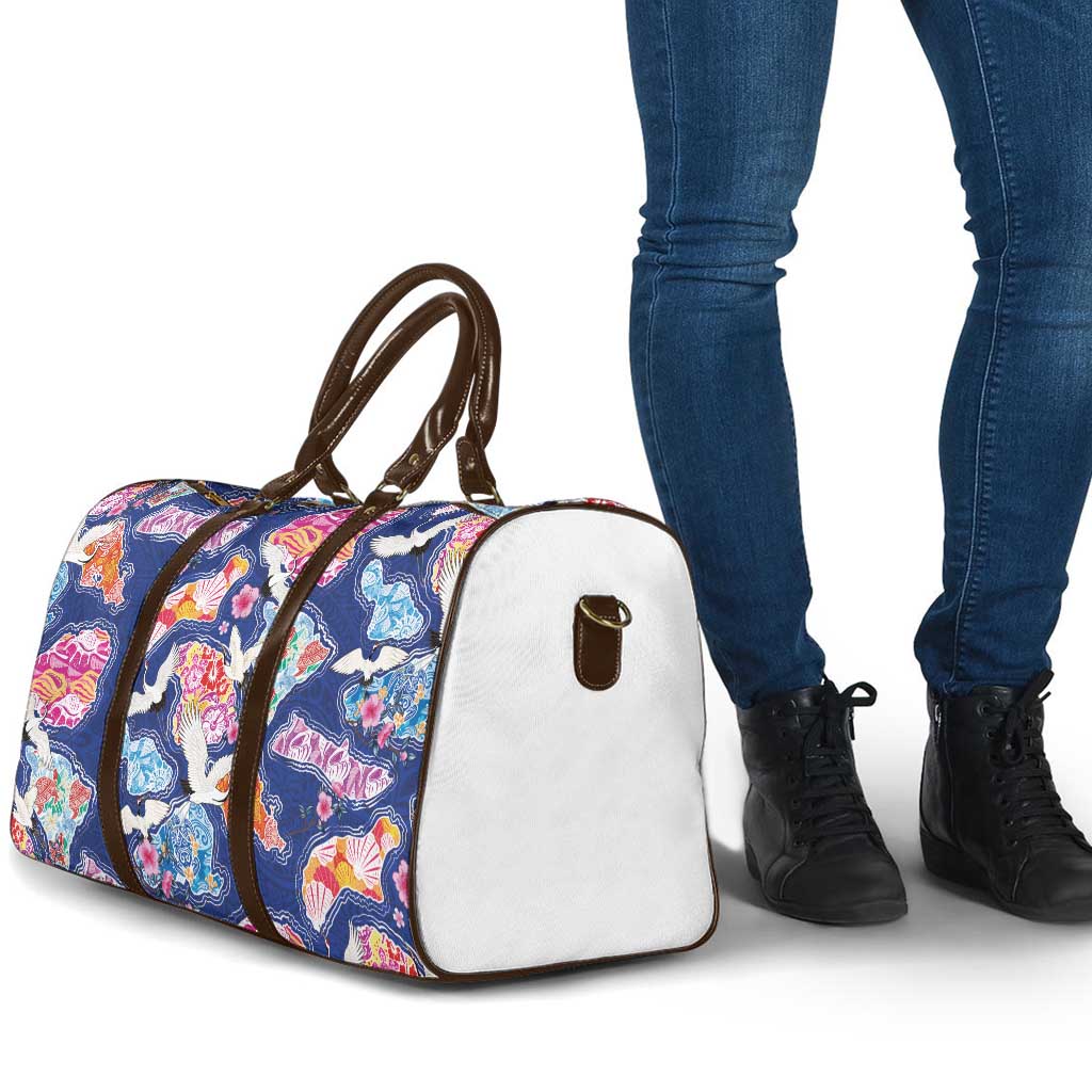 Hawaiian and Japanese Culture Together Travel Bag Hawaiian Archipelago Shape Sea Animals LT03 - Polynesian Pride