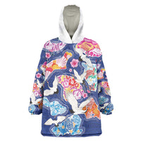 Hawaiian and Japanese Culture Together Wearable Blanket Hoodie Hawaiian Archipelago Shape Sea Animals LT03 One Size Multicolor - Polynesian Pride