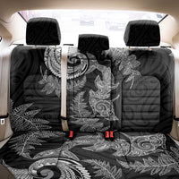 New Zealand Sea Animals with Maori Tribal Tattoo Back Car Seat Cover Shark Manta Ray with Silver Fern Black LT03 - Polynesian Pride