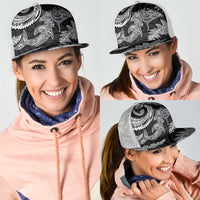 New Zealand Sea Animals with Maori Tribal Tattoo Mesh Trucker Cap Shark Manta Ray with Silver Fern Black LT03 - Polynesian Pride