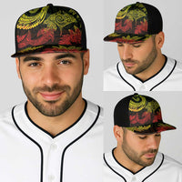 New Zealand Sea Animals with Maori Tribal Tattoo Baseball Net Cap Shark Manta Ray with Silver Fern Reggae LT03 - Polynesian Pride