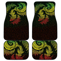 New Zealand Sea Animals with Maori Tribal Tattoo Car Mats Shark Manta Ray with Silver Fern Reggae LT03 - Polynesian Pride