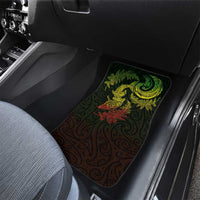New Zealand Sea Animals with Maori Tribal Tattoo Car Mats Shark Manta Ray with Silver Fern Reggae LT03 - Polynesian Pride
