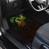 New Zealand Sea Animals with Maori Tribal Tattoo Car Mats Shark Manta Ray with Silver Fern Reggae LT03 - Polynesian Pride