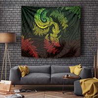 New Zealand Sea Animals with Maori Tribal Tattoo Tapestry Shark Manta Ray with Silver Fern Reggae LT03 Reggae - Polynesian Pride