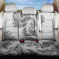New Zealand Sea Animals with Maori Tribal Tattoo Back Car Seat Cover Shark Manta Ray with Silver Fern White LT03 One Size White - Polynesian Pride
