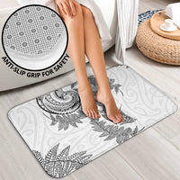 New Zealand Sea Animals with Maori Tribal Tattoo Bathroom Set Shark Manta Ray with Silver Fern White LT03 - Polynesian Pride