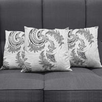 New Zealand Sea Animals with Maori Tribal Tattoo Pillow Cover Shark Manta Ray with Silver Fern White LT03 - Polynesian Pride