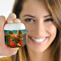 Hawaiian Turtles on Beach AirPods Case with Pineapple Tropical Plant and Lei LT03 - Polynesian Pride