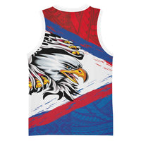 American Samoa Flag Day Basketball Jersey Polynesian Art Geometric with Flag Brush Style