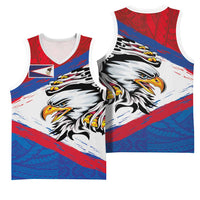American Samoa Flag Day Basketball Jersey Polynesian Art Geometric with Flag Brush Style