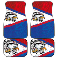 American Samoa Flag Day Car Mats Polynesian Art Geometric with Flag Brush Style