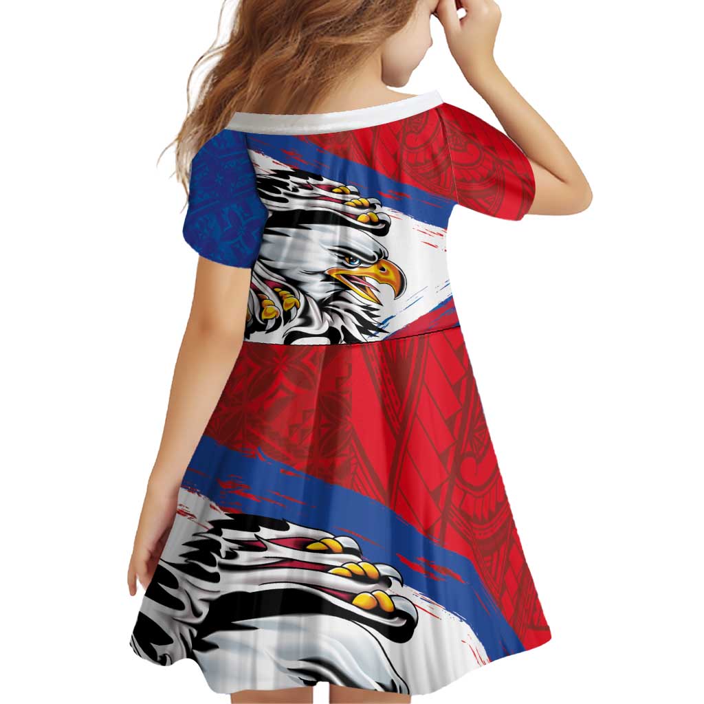 American Samoa Flag Day Family Matching Puletasi and Hawaiian Shirt Polynesian Art Geometric with Flag Brush Style LT03 - Polynesian Pride