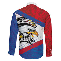American Samoa Flag Day Family Matching Tank Maxi Dress and Hawaiian Shirt Polynesian Art Geometric with Flag Brush Style LT03 - Polynesian Pride