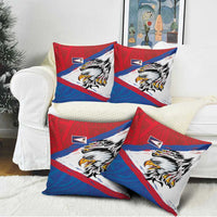 American Samoa Flag Day Pillow Cover Polynesian Art Geometric with Flag Brush Style