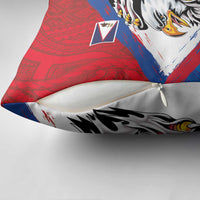 American Samoa Flag Day Pillow Cover Polynesian Art Geometric with Flag Brush Style