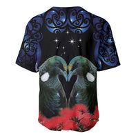 New Zealand Maori Matariki Baseball Jersey Hongi Tui Bird Pohutukawa and Polynesia Tribal LT03 - Polynesian Pride