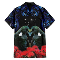 New Zealand Maori Matariki Family Matching Tank Maxi Dress and Hawaiian Shirt Hongi Tui Bird Pohutukawa and Polynesia Tribal LT03 - Polynesian Pride