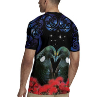 New Zealand Maori Matariki Rugby Jersey Hongi Tui Bird Pohutukawa and Polynesia Tribal LT03 - Polynesian Pride