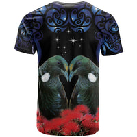 New Zealand Maori Matariki T Shirt Hongi Tui Bird Pohutukawa and Polynesia Tribal LT03 - Polynesian Pride