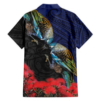New Zealand Maori Hongi Culture Family Matching Puletasi and Hawaiian Shirt Tui Bird Pohutukawa and Polynesian Pattern LT03 - Polynesian Pride