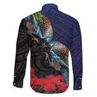 New Zealand Maori Hongi Culture Family Matching Puletasi and Hawaiian Shirt Tui Bird Pohutukawa and Polynesian Pattern LT03 - Polynesian Pride