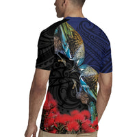 New Zealand Maori Hongi Culture Rugby Jersey Tui Bird Pohutukawa and Polynesian Pattern LT03 - Polynesian Pride