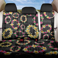 Hawaiian Kakau Tattoo Leis and Palaka Pattern Back Car Seat Cover Traditional Aloha Tribal Black Color LT03 One Size Black - Polynesian Pride
