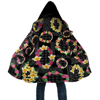 Hawaiian Kakau Tattoo Leis and Palaka Pattern Cloak Traditional Aloha Tribal Black Color