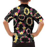 Hawaiian Kakau Tattoo Leis and Palaka Pattern Hawaiian Shirt Traditional Aloha Tribal Black Color LT03 - Polynesian Pride