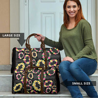Hawaiian Kakau Tattoo Leis and Palaka Pattern Travel Bag Traditional Aloha Tribal Black Color LT03 - Polynesian Pride