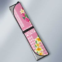 Hawaiian Leis Auto Sun Shade Kakau Tattoos and Palaka Pastel Pink Color LT03 - Polynesian Pride