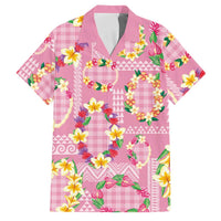 Hawaiian Leis Family Matching Off Shoulder Short Dress and Hawaiian Shirt Kakau Tattoos and Palaka Pastel Pink Color LT03 Dad's Shirt - Short Sleeve Pink - Polynesian Pride