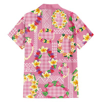 Hawaiian Leis Family Matching Tank Maxi Dress and Hawaiian Shirt Kakau Tattoos and Palaka Pastel Pink Color LT03 - Polynesian Pride