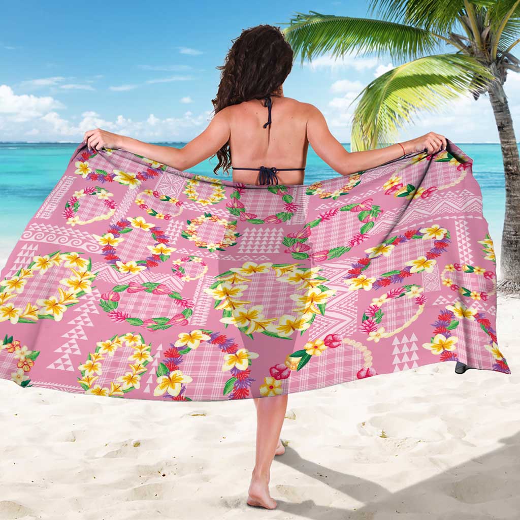 Hawaiian Leis Sarong Kakau Tattoos and Palaka Pastel Pink Color
