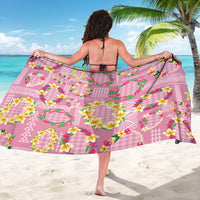 Hawaiian Leis Sarong Kakau Tattoos and Palaka Pastel Pink Color
