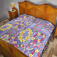 Hawaiian Leis Quilt Kakau Tattoos and Palaka Pastel Purple Color