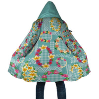Hawaiian Leis Cloak Kakau Tattoos and Palaka Pastel Teal Color