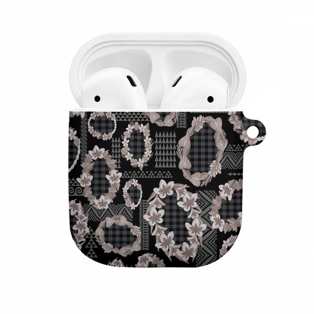 Hawaiian Leis AirPods Case Kakau Tattoos and Palaka Pastel Grayscale