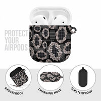Hawaiian Leis AirPods Case Kakau Tattoos and Palaka Pastel Grayscale