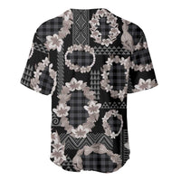 Hawaiian Leis Baseball Jersey Kakau Tattoos and Palaka Pastel Grayscale