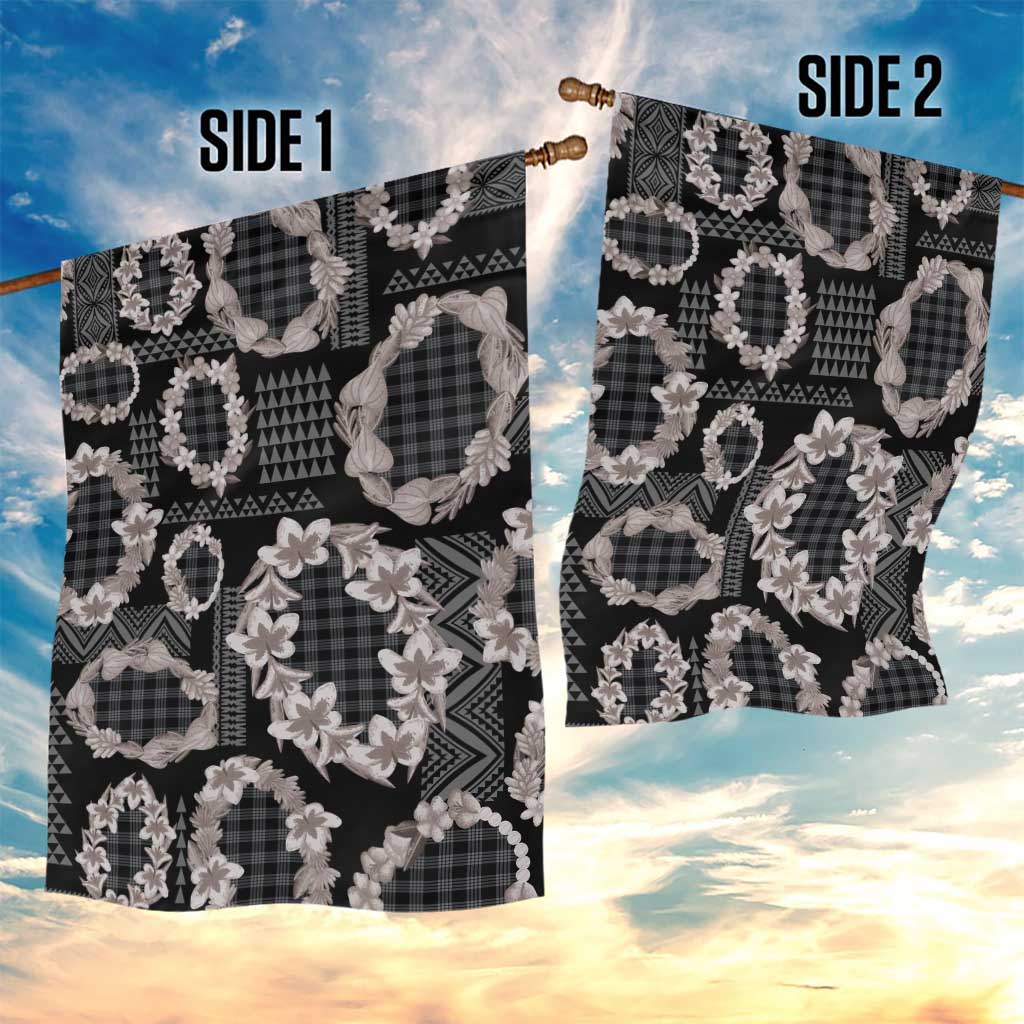 Hawaiian Leis Garden Flag Kakau Tattoos and Palaka Pastel Grayscale