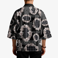 Hawaiian Leis Kimono Kakau Tattoos and Palaka Pastel Grayscale