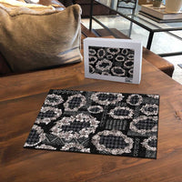 Hawaiian Leis Puzzle Kakau Tattoos and Palaka Pastel Grayscale